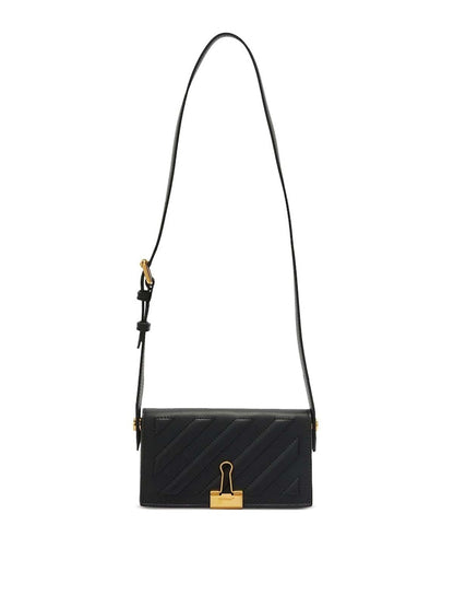 OFF-WHITE Cross 21 Shoulder Bag Black/Gold