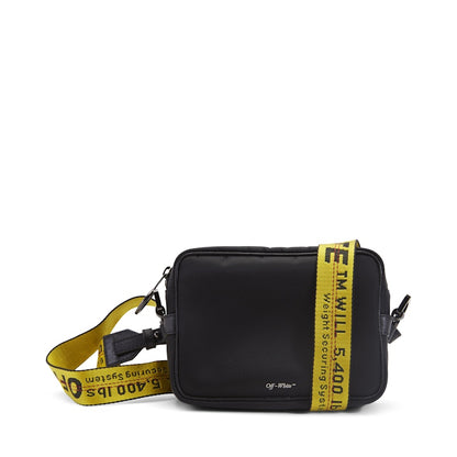 OFF-WHITE Crossbody Nylon Leather Trim Black Yellow