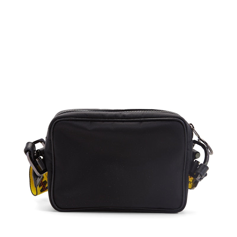 OFF-WHITE Crossbody Nylon Leather Trim Black Yellow