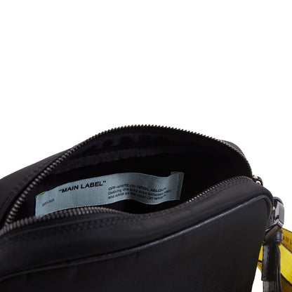 OFF-WHITE Crossbody Nylon Leather Trim Black Yellow