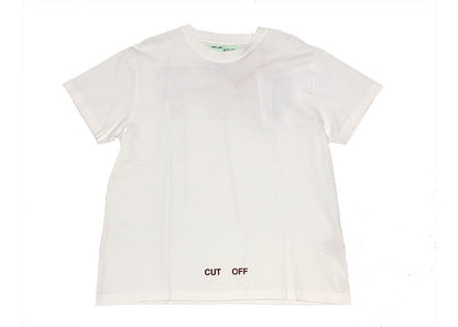 OFF-WHITE Cut Off Silver Tee White