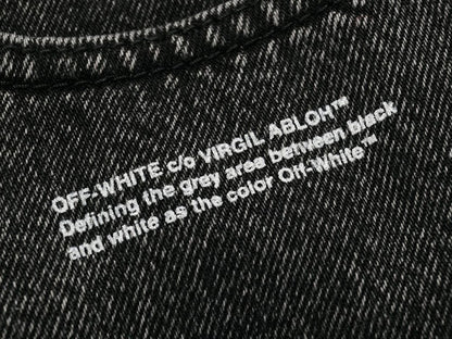 OFF-WHITE Denim Shorts Dark Grey