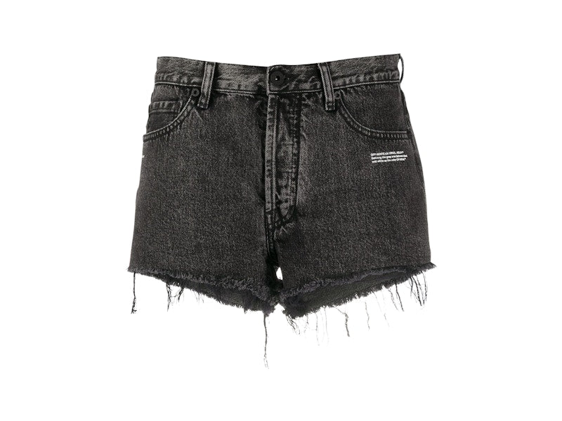 OFF-WHITE Denim Shorts Dark Grey