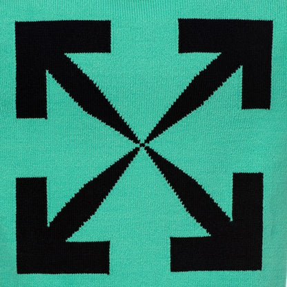 OFF-WHITE Diag Arrows Knit Sweater Mint Green/Black