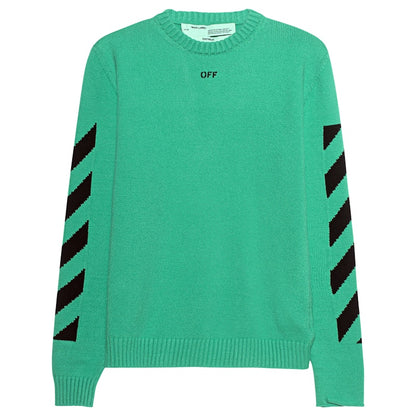 OFF-WHITE Diag Arrows Knit Sweater Mint Green/Black