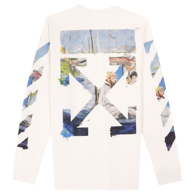 OFF-WHITE Diag Arrows L/S T-shirt White/Multicolor