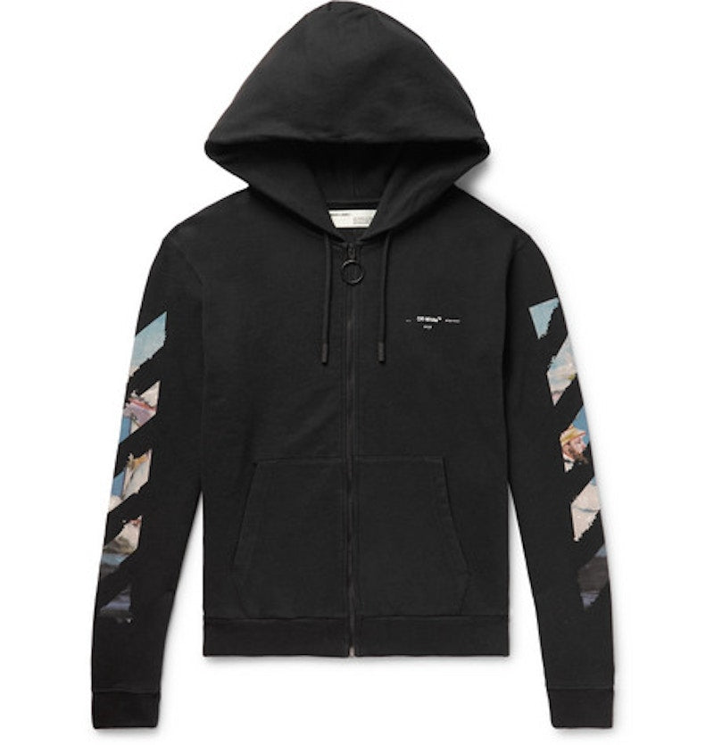 OFF-WHITE Diag Arrows Zip Up Hoodie Black/Multicolor