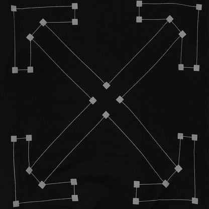 OFF-WHITE Diag Backbone Hoodie Black/SIlver
