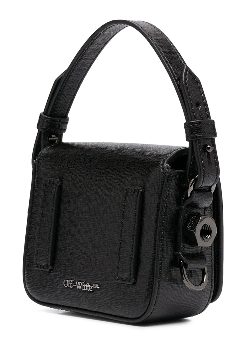 OFF-WHITE Diag Flap Bag Baby Black/White/Fucschia Multi