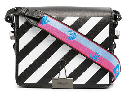 OFF-WHITE Diag Flap Bag SS21 Black/White