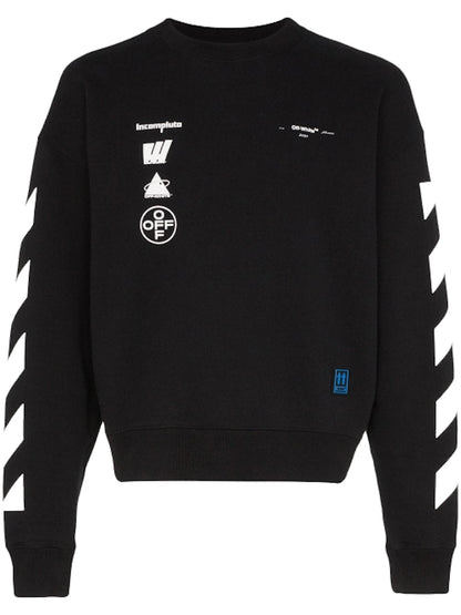 OFF-WHITE Diag Mariana De Silva Sweatshirt Black/Multicolor