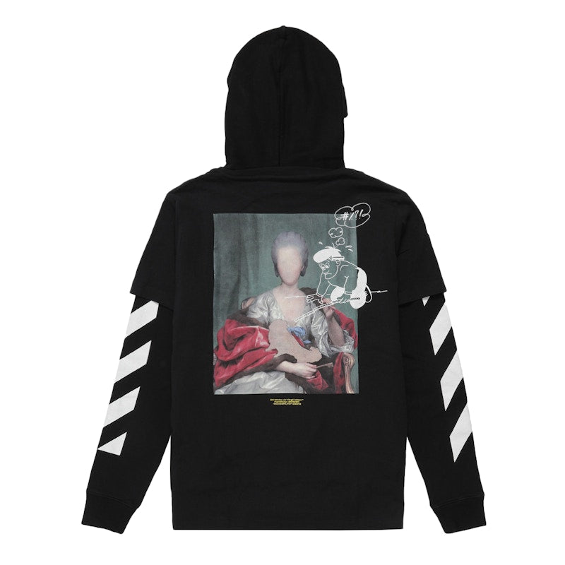 OFF-WHITE Diag Mariana Hooded T-shirt Black/Multicolor
