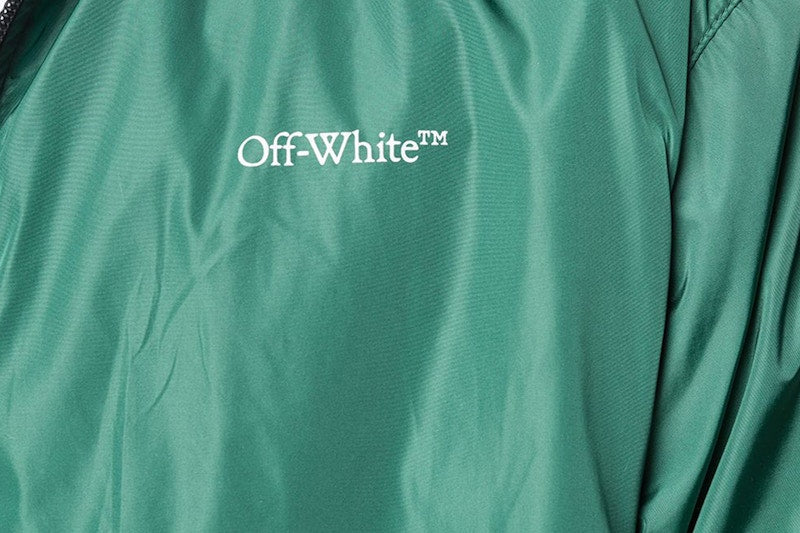 OFF-WHITE Diag Nylon Full Zip Jacket Dark Green/White
