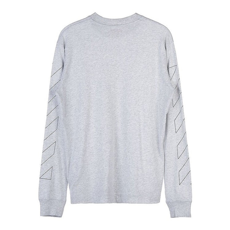 OFF-WHITE Diag Outline Skate T-shirt Melange Grey