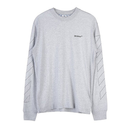 OFF-WHITE Diag Outline Skate T-shirt Melange Grey