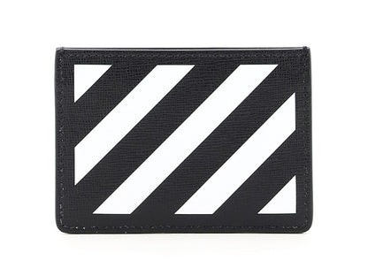 OFF-WHITE Diag Print (2 Card Slot) Card Holder Black
