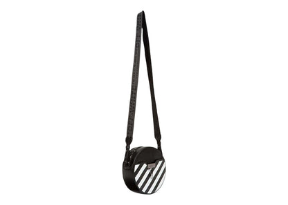OFF-WHITE Diag Round Bag Black/White