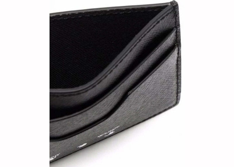 OFF-WHITE Diag Saf Binder Card Holder Black/White
