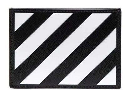 OFF-WHITE Diag Saf Binder Card Holder Black/White