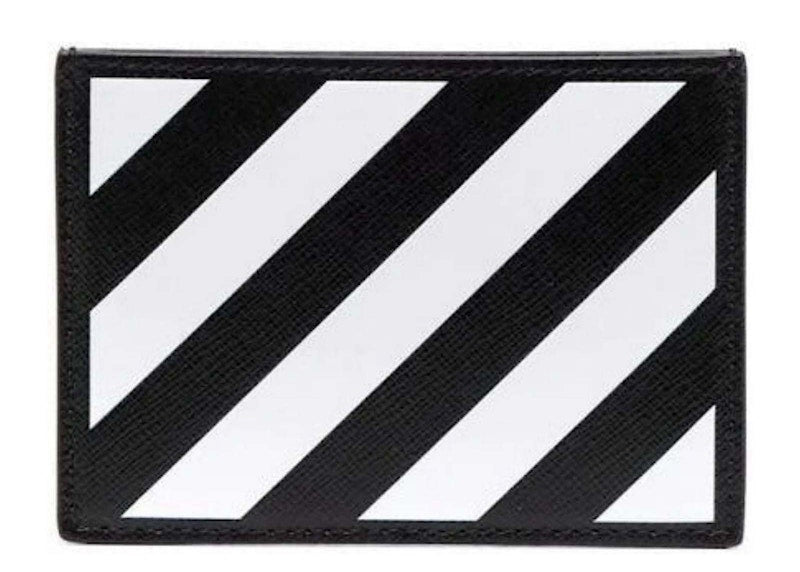 OFF-WHITE Diag Saf Binder Card Holder Black/White