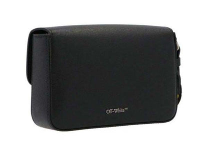 OFF-WHITE Diag Saffiano Clutch Black/White