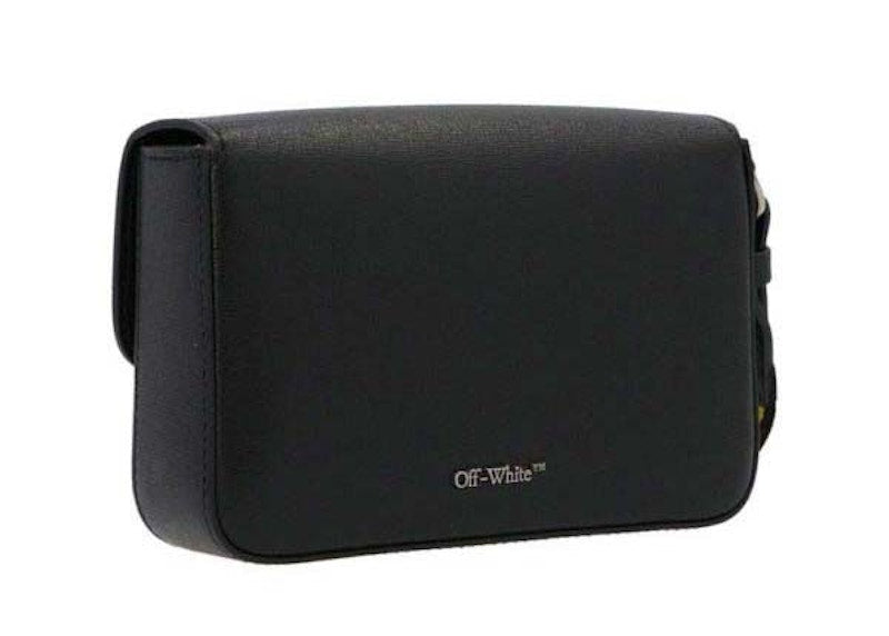 OFF-WHITE Diag Saffiano Clutch Black/White