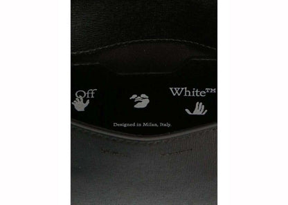 OFF-WHITE Diag Saffiano Clutch Black/White