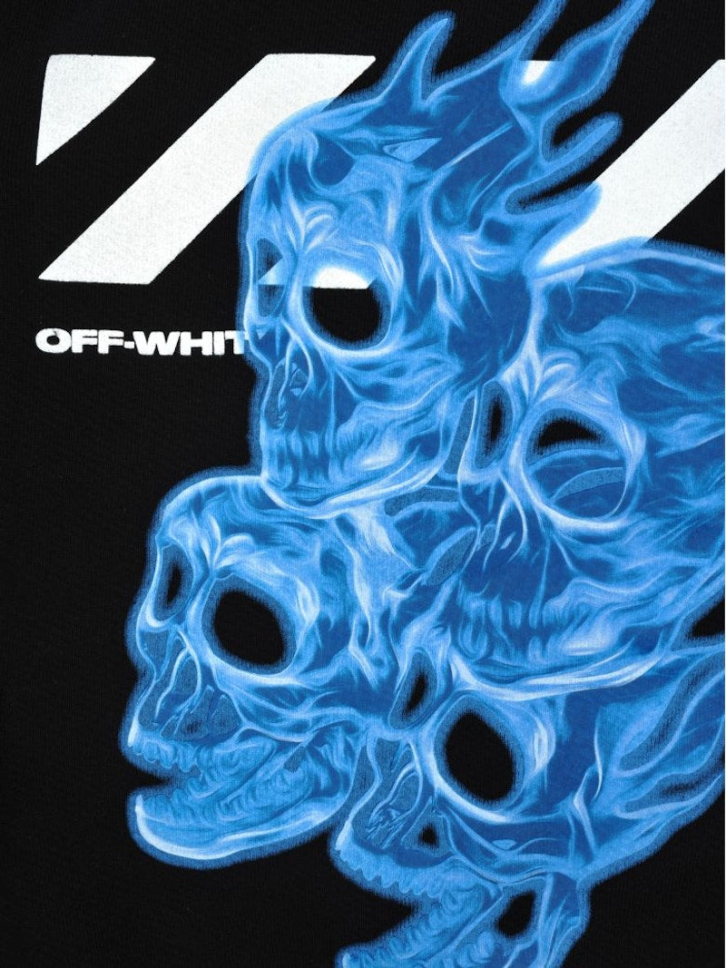 OFF-WHITE Diag Skulls Graphic Sweatshirt Back/White/Blue