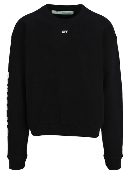 OFF-WHITE Diag Skulls Graphic Sweatshirt Back/White/Blue