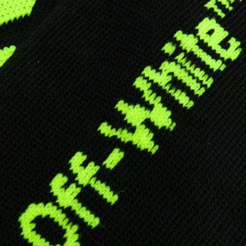 OFF-WHITE Diag Socks Black/Green
