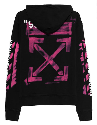 OFF-WHITE Diag Stencil Hoodie Black/Multicolor