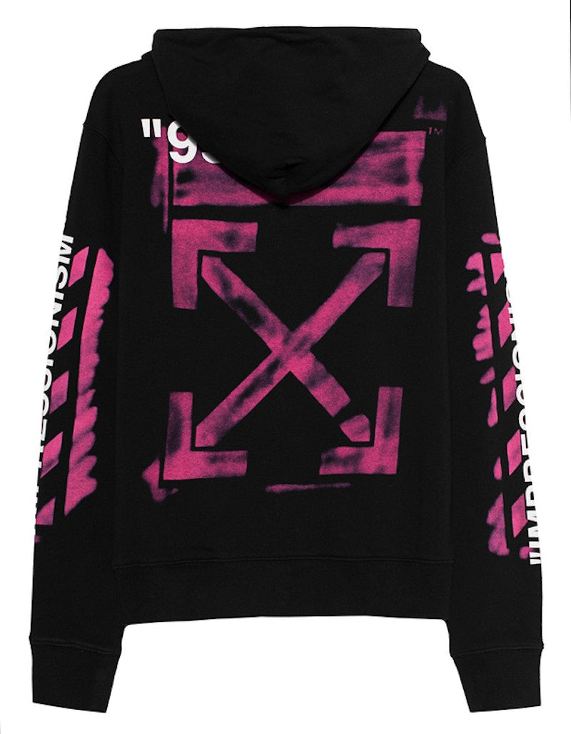 OFF-WHITE Diag Stencil Hoodie Black/Multicolor
