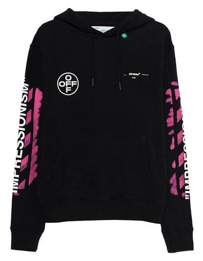 OFF-WHITE Diag Stencil Hoodie Black/Multicolor