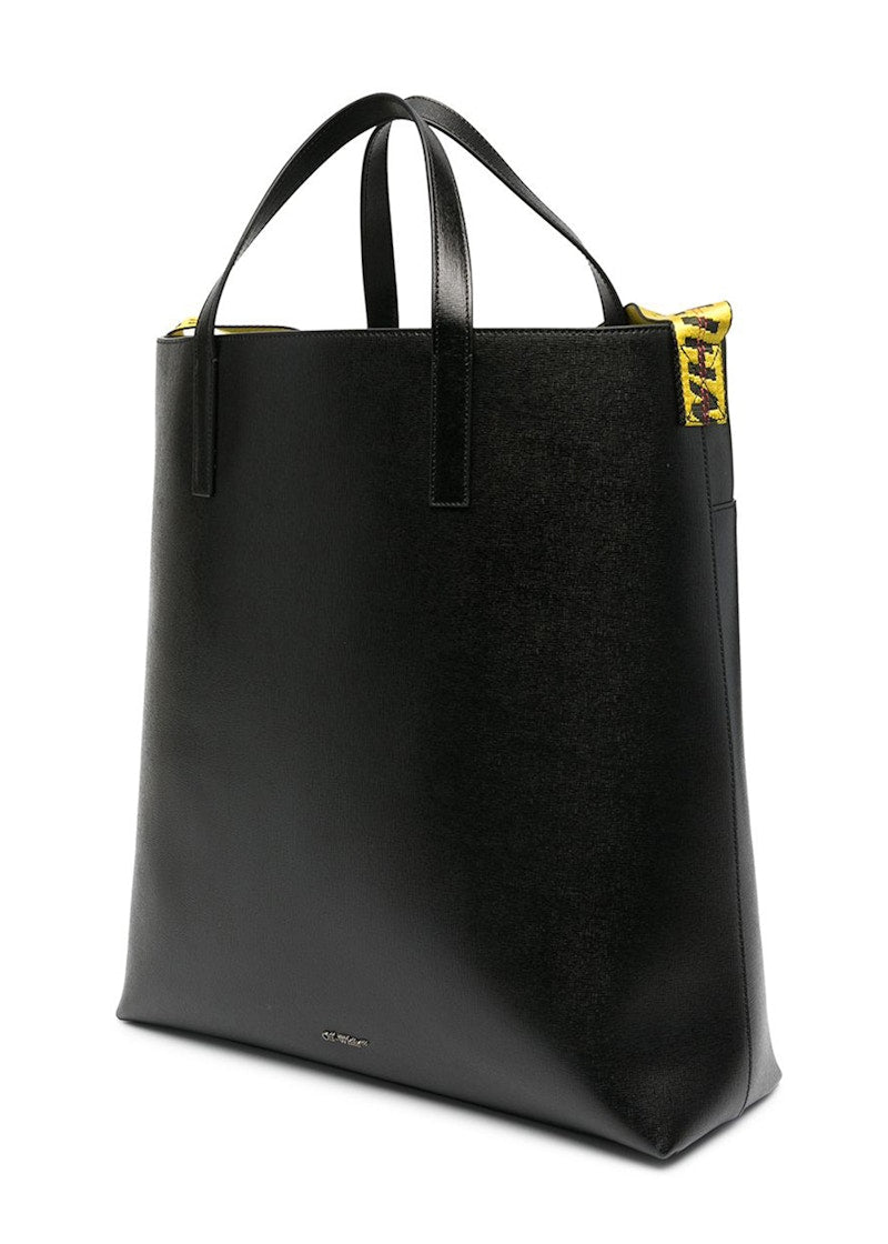 OFF-WHITE Diag Striped Industrial Belt Strap Tote Black/White