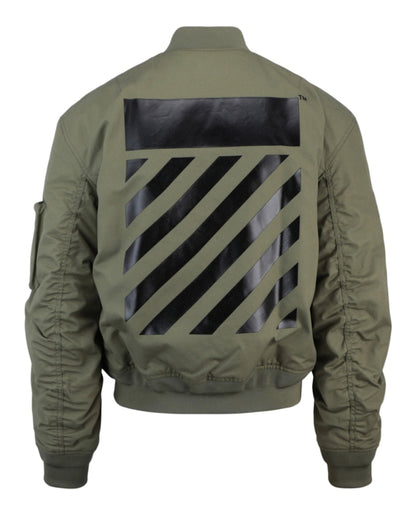 OFF-WHITE Diag Tab Bomber Jacket Green