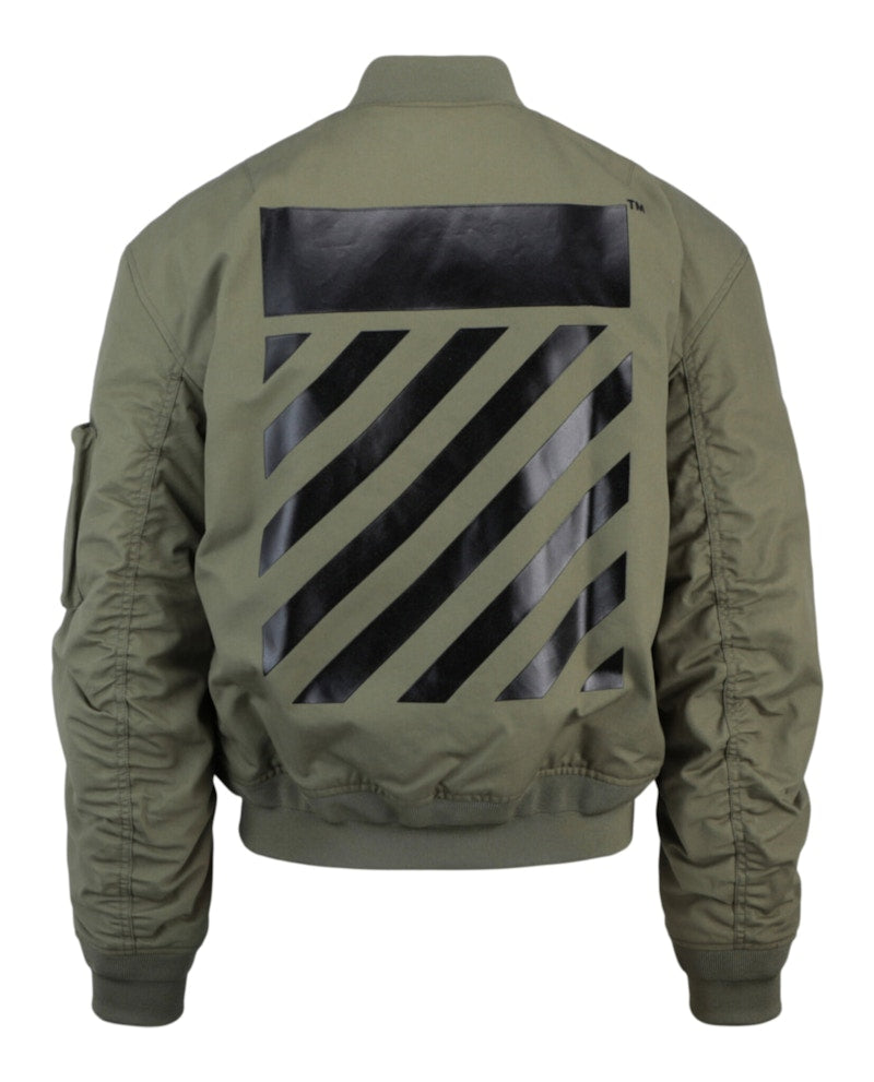 OFF-WHITE Diag Tab Bomber Jacket Green