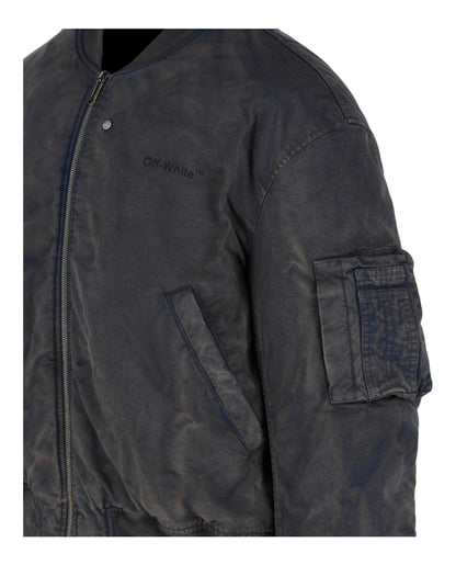 OFF-WHITE Diag Tab Vintage Bomber Jacket Blue