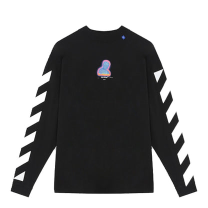 OFF-WHITE Diag Thermo Long Sleeve T-shirt Black/Multicolor