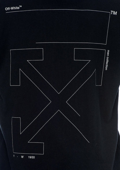 OFF-WHITE Diag Unfinished T-shirt Black/Silver