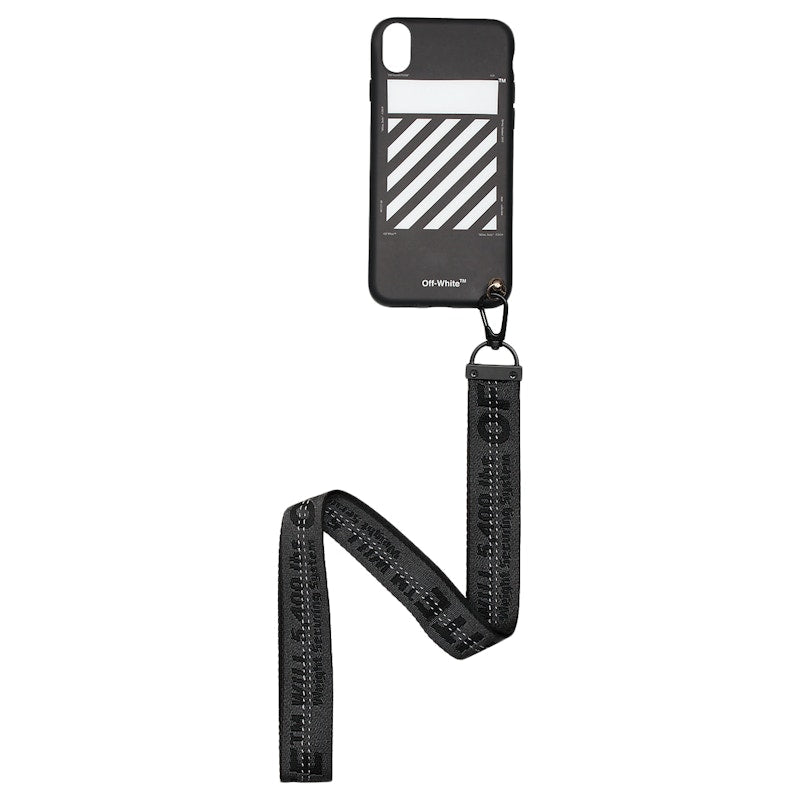 OFF-WHITE Diag iPhone X Case Black/White