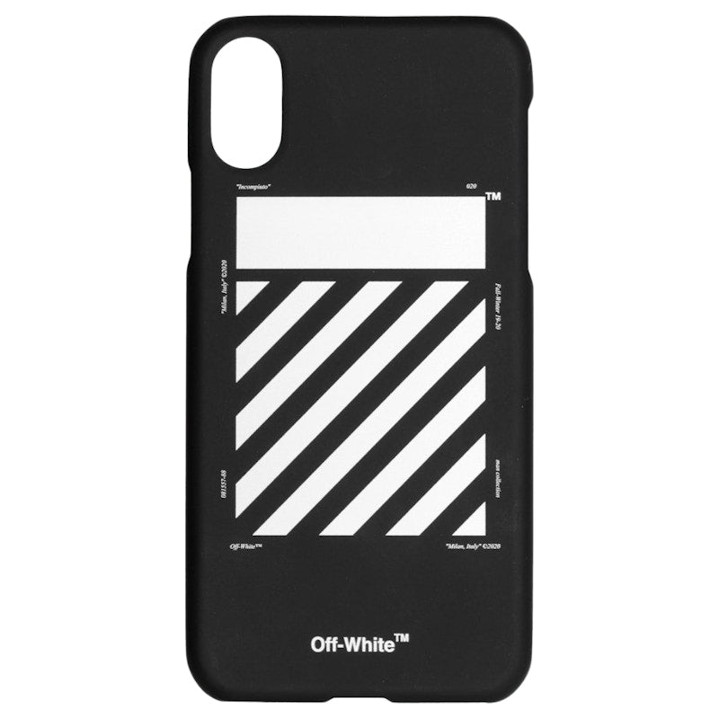 OFF-WHITE Diag iPhone XS Max Case Black/White