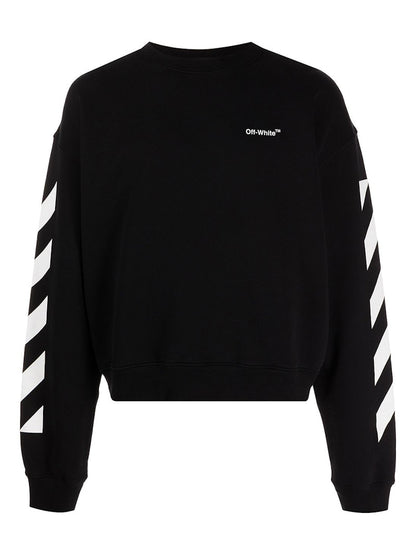 OFF-WHITE Diagonal Helvetica Oversized Sweatshirt Black/White