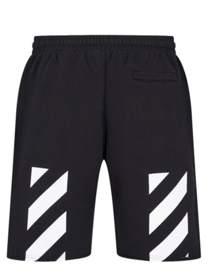 OFF-WHITE Diagonal Helvetica Shorts Black/White
