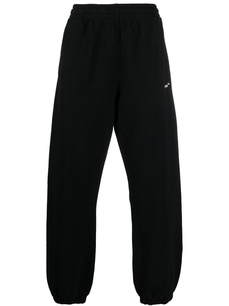 OFF-WHITE Diagonal Helvetica Slim Sweatpants Black/White