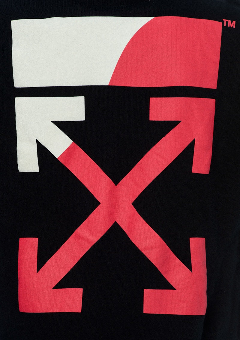 OFF-WHITE Diagonal Split Logo Hoodie Black/Multicolor