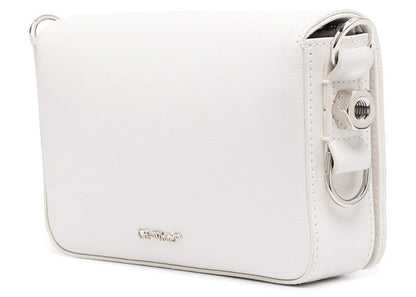 OFF-WHITE Diagonal Stripes Binder Shoulder Bag Mini White