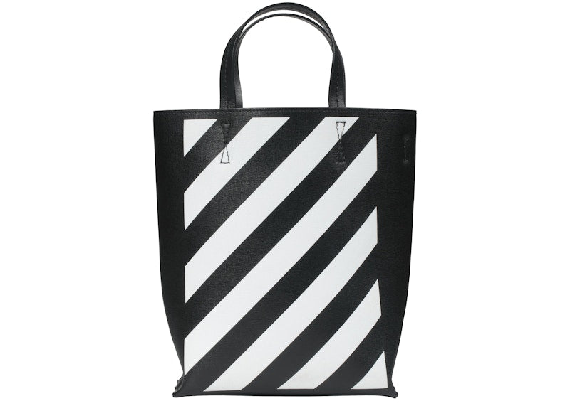 OFF-WHITE Diagonal Tote Bag Black/White