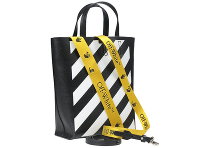OFF-WHITE Diagonal Tote Bag Black/White