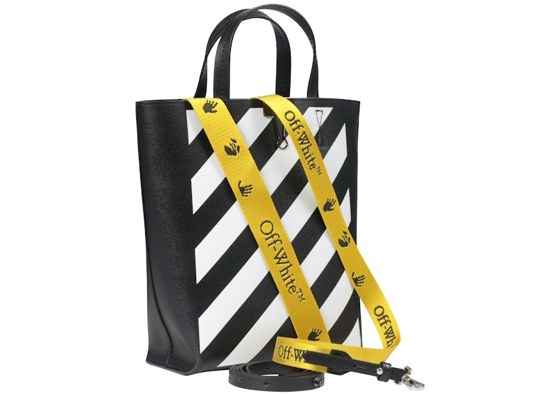 OFF-WHITE Diagonal Tote Bag Black/White