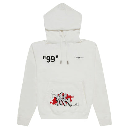 OFF-WHITE Dondi White Bus Graffiti Hoodie White/Multicolor